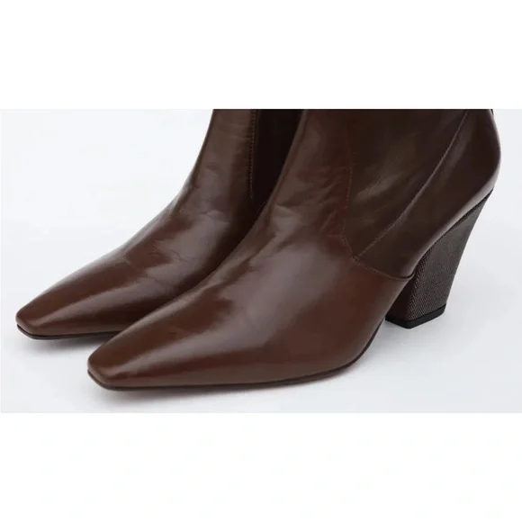 Brunello Cuccinelli Brown Leather Boots - Picture 8 of 13